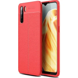 Oppo A91 Deri Görünümlü Lux Niss Silikon Kılıf