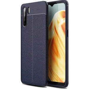 Oppo A91 Deri Görünümlü Lux Niss Silikon Kılıf