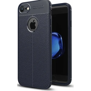 Apple iPhone 8 Plus Deri Görünümlü Lux Niss Silikon Kılıf