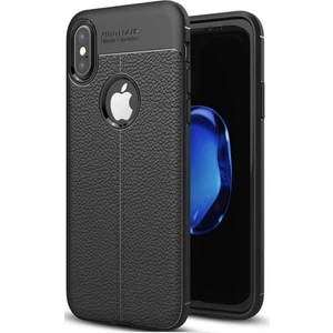 Apple iPhone X Deri Görünümlü Lux Niss Silikon Kılıf