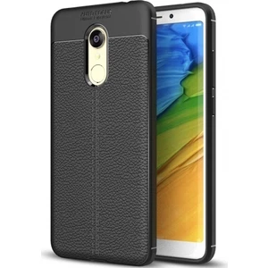 Xiaomi Redmi 5 Plus Deri Görünümlü Lux Niss Silikon Kılıf