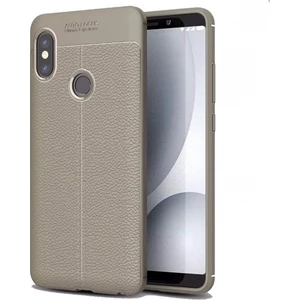 Xiaomi Mi A2 Deri Görünümlü Lux Niss Silikon Kılıf
