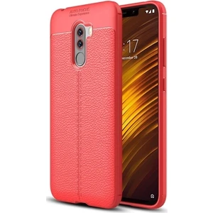 Xiaomi Pocophone F1 Deri Görünümlü Lux Niss Silikon Kılıf