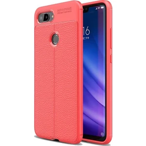 Xiaomi Mi 8 Lite Deri Görünümlü Lux Niss Silikon Kılıf