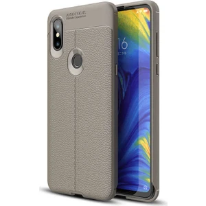 Xiaomi Mi Mix 3 Deri Görünümlü Lux Niss Silikon Kılıf