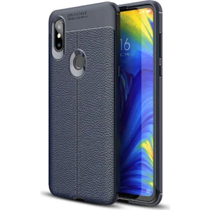 Xiaomi Mi Mix 3 Deri Görünümlü Lux Niss Silikon Kılıf