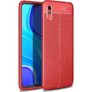 Xiaomi Redmi 9A Deri Görünümlü Lux Niss Silikon Kılıf