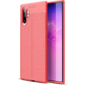 Samsung Galaxy Note 10+ Plus Deri Görünümlü Lux Niss Silikon Kılıf