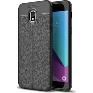 Samsung Galaxy J7 Pro Deri Görünümlü Lux Niss Silikon Kılıf
