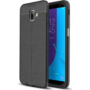 Samsung Galaxy J6+ Plus Deri Görünümlü Lux Niss Silikon Kılıf