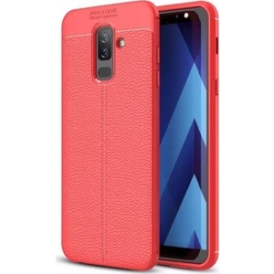 Samsung Galaxy A6+ Plus Deri Görünümlü Lux Niss Silikon Kılıf