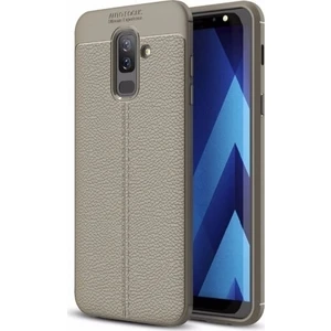 Samsung Galaxy A6+ Plus Deri Görünümlü Lux Niss Silikon Kılıf