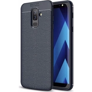 Samsung Galaxy A6+ Plus Deri Görünümlü Lux Niss Silikon Kılıf