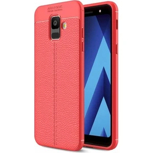 Samsung Galaxy A6 2018 Deri Görünümlü Lux Niss Silikon Kılıf
