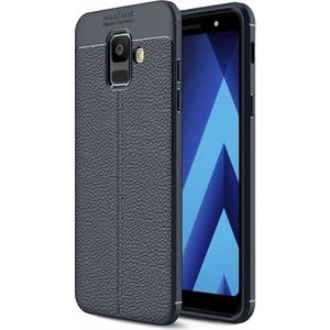 Samsung Galaxy A6 2018 Deri Görünümlü Lux Niss Silikon Kılıf