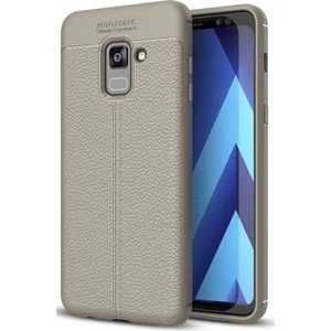 Samsung Galaxy A8 2018 Deri Görünümlü Lux Niss Silikon Kılıf