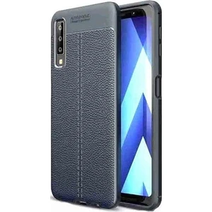 Samsung Galaxy A7 2018 Deri Görünümlü Lux Niss Silikon Kılıf