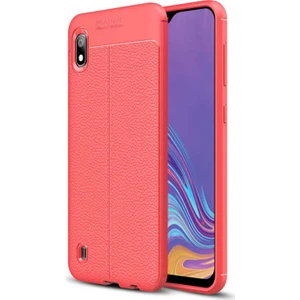 Samsung Galaxy M10 Deri Görünümlü Lux Niss Silikon Kılıf