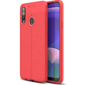 Samsung Galaxy A20S Deri Görünümlü Lux Niss Silikon Kılıf