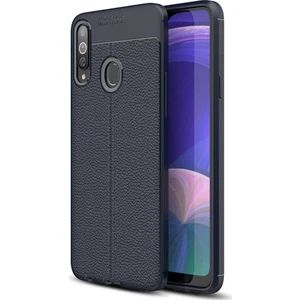 Samsung Galaxy A20S Deri Görünümlü Lux Niss Silikon Kılıf