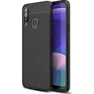 Samsung Galaxy A20S Deri Görünümlü Lux Niss Silikon Kılıf