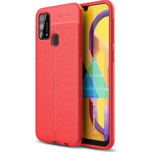 Samsung Galaxy M21 Deri Görünümlü Lux Niss Silikon Kılıf