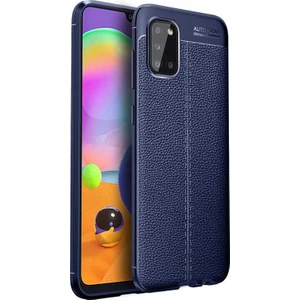Samsung Galaxy A31 Deri Görünümlü Lux Niss Silikon Kılıf
