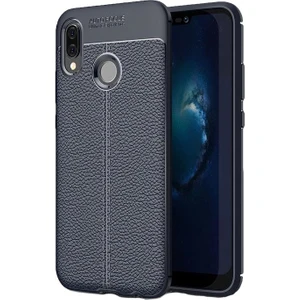 Huawei P20 Lite Deri Görünümlü Lux Niss Silikon Kılıf