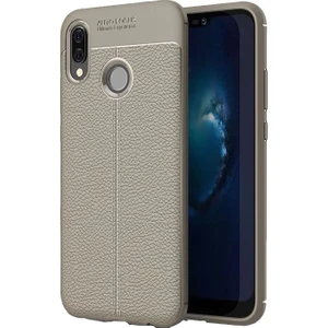 Huawei P20 Lite Deri Görünümlü Lux Niss Silikon Kılıf