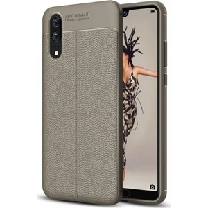 Huawei P20 Deri Görünümlü Lux Niss Silikon Kılıf