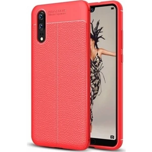 Huawei P20 Deri Görünümlü Lux Niss Silikon Kılıf