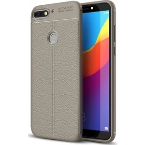Huawei Y7 2018 Deri Görünümlü Lux Niss Silikon Kılıf