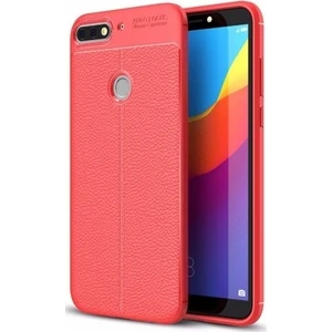 Huawei Y7 2018 Deri Görünümlü Lux Niss Silikon Kılıf