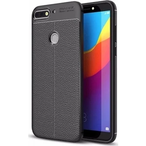 Huawei Y7 2018 Deri Görünümlü Lux Niss Silikon Kılıf