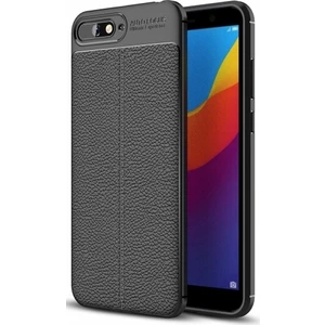 Huawei Y6 2018 Deri Görünümlü Lux Niss Silikon Kılıf