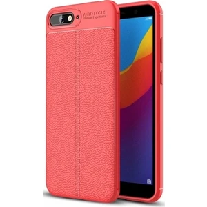 Huawei Y6 2018 Deri Görünümlü Lux Niss Silikon Kılıf