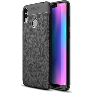 Huawei Honor 8c Deri Görünümlü Lux Niss Silikon Kılıf