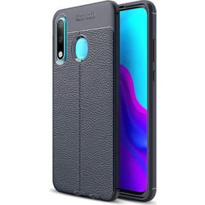 Huawei P40 Lite E Deri Görünümlü Lux Niss Silikon Kılıf
