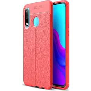 Huawei P40 Lite E Deri Görünümlü Lux Niss Silikon Kılıf