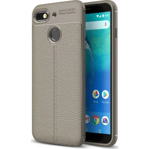 General Mobile Gm8 Go Deri Görünümlü Lux Niss Silikon Kılıf
