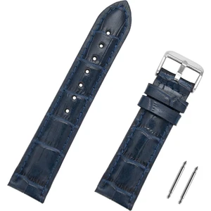 20mm Lacivert Kroko Deri Saat Kordonu