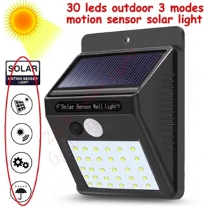 Solar LED Bahçe Duvar Lambası Sensörlü 30 LED