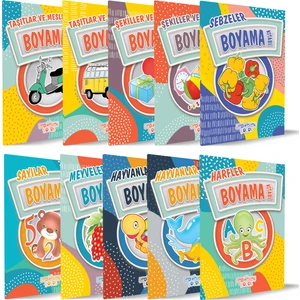 Boyama Kitapları (10 Kitap Takım) - Bilgenur Çorlu