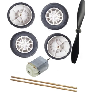 Ece Tekerlek Ø42Mm 4 Adet Tek Kanat Pervane 3-6V Dc Motor