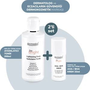 Be Bright Aha/bha Krem 33 ml  + Be Bright Aydınlatıcı Tonik  200 ml 2'li