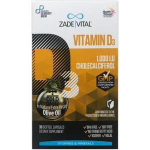 Zade Vital Vitamin D3 Kolekalsiferol 1000 Iu 30 Kapsül