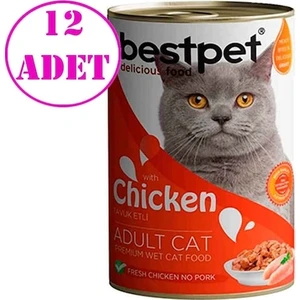 12 Adet Tavuk Etli Yetişkin Kedi Konservesi 400 gr
