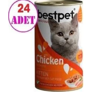 24 Adet Kitten Tavuk Etli Yavru Kedi Konservesi 400 gr