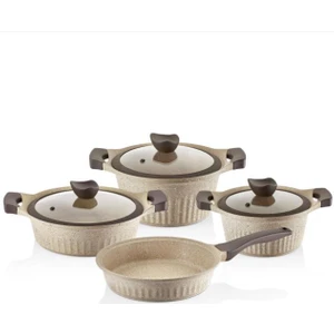 Cool Line Creamy 7 Parça Granit Tencere Seti