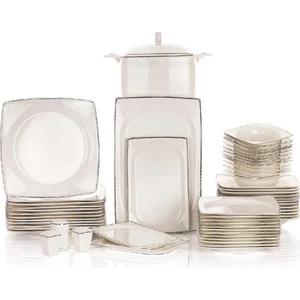 Platz 60 Parça 12 Kişilik Yemek Takımı - Platin 01